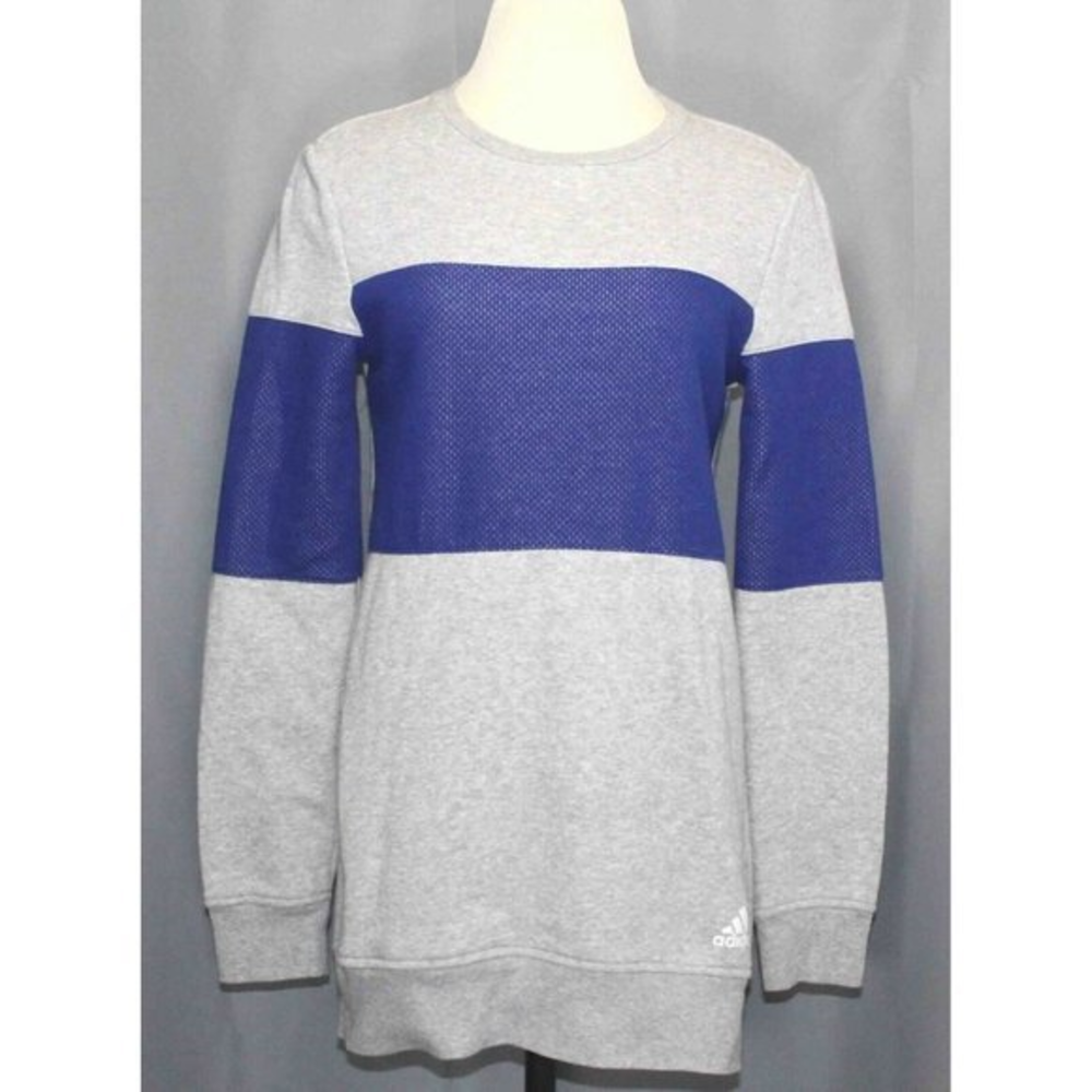 Adidas Mesh Trim Fleece Sweatshirt CF0299 Women's Size Small 8-10‎  EXCELLENT
